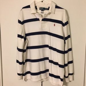 Long sleeve thick soft cotton rugby shirt, Polo